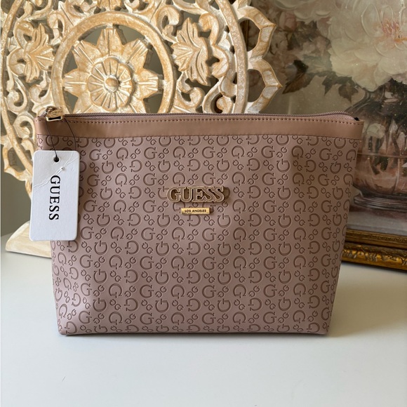Guess Handbags - GUESS Cosmetic Bag NWT Dusty Rose color